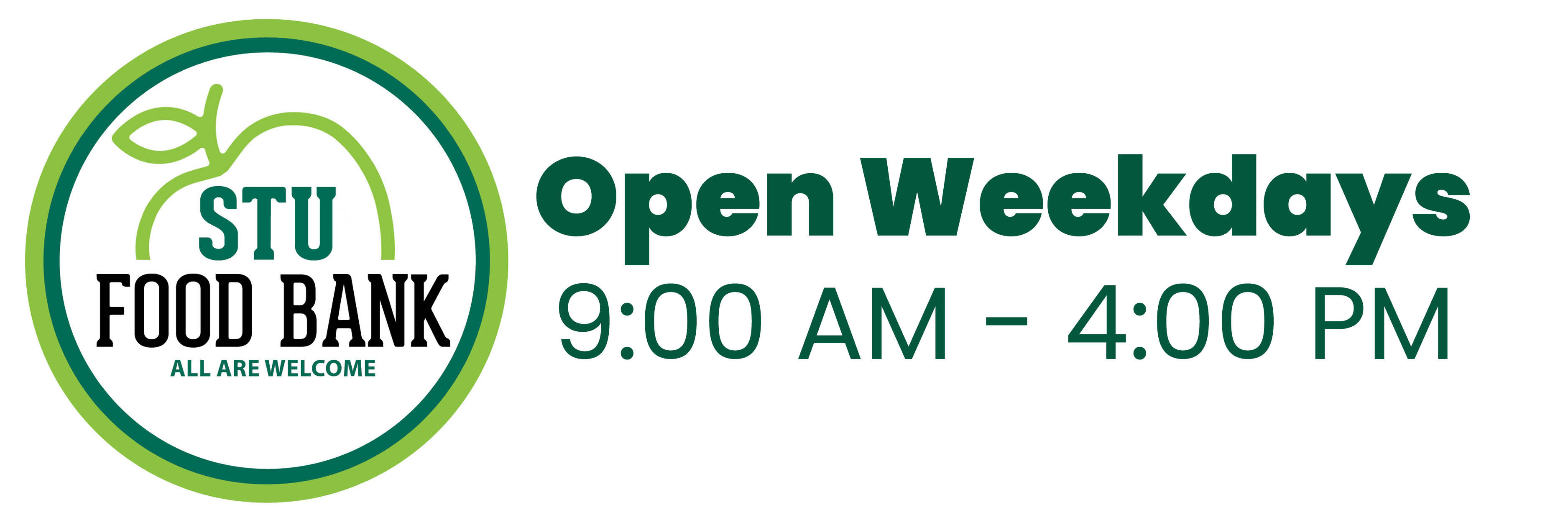 Food Bank Open 9am to 4 pm